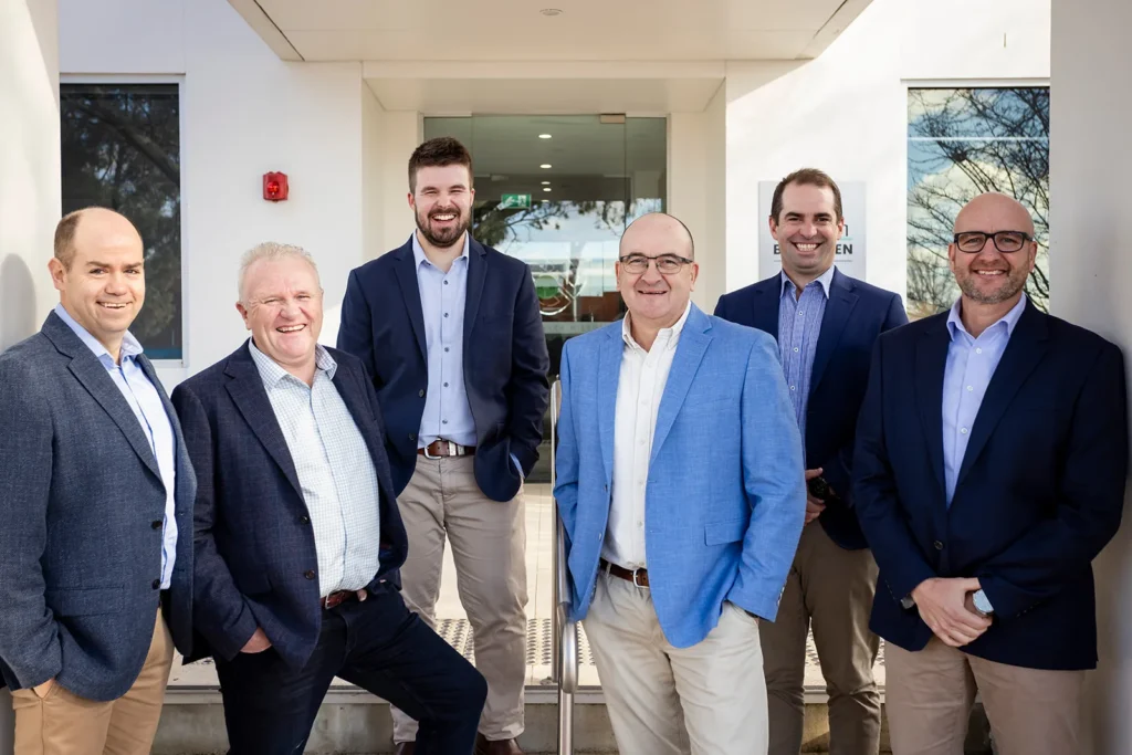 The pmwPlus partners outside the Orange office