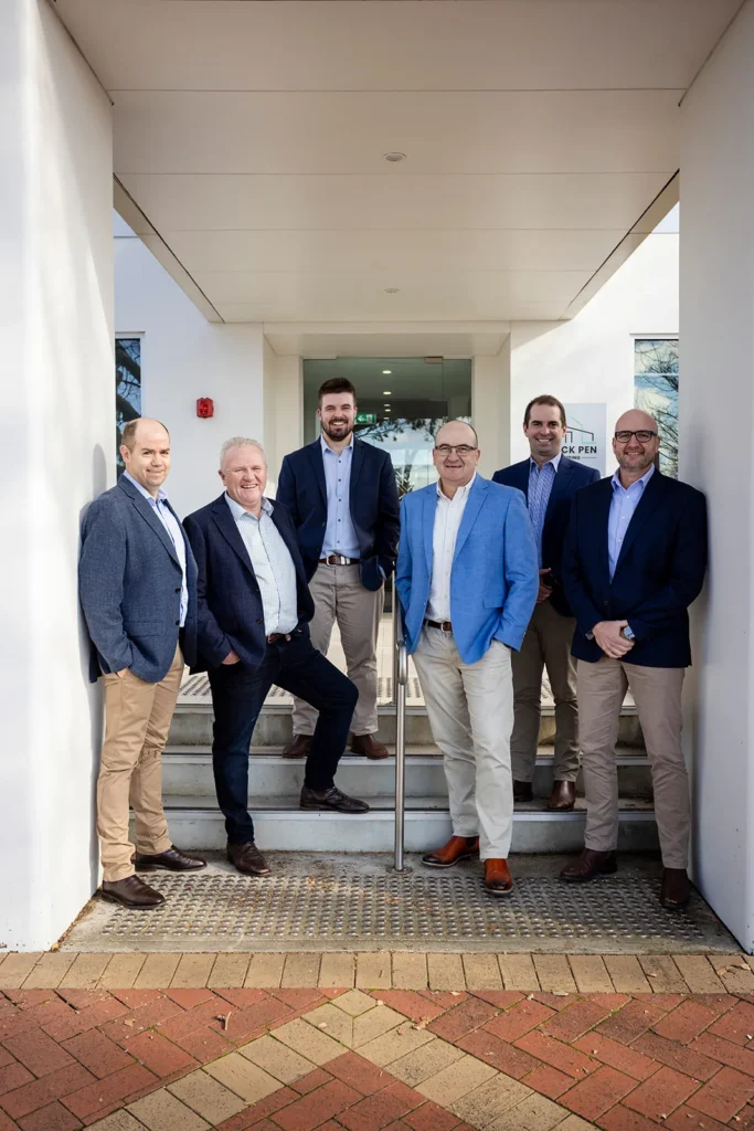 The pmwPlus partners outside the Orange office